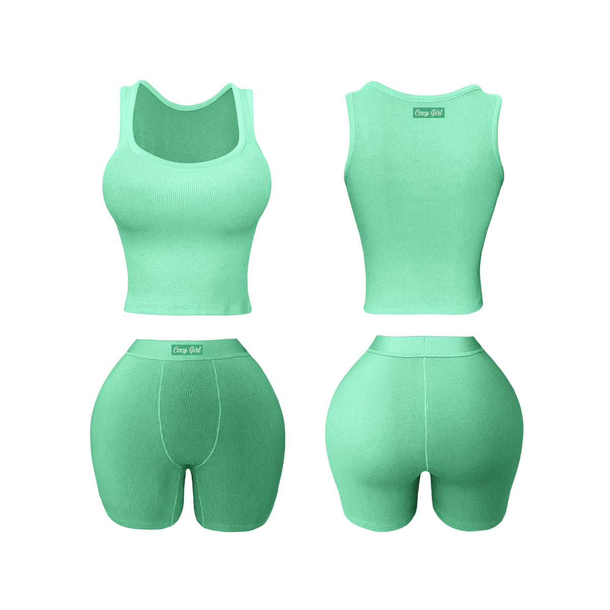 Icy Green short set